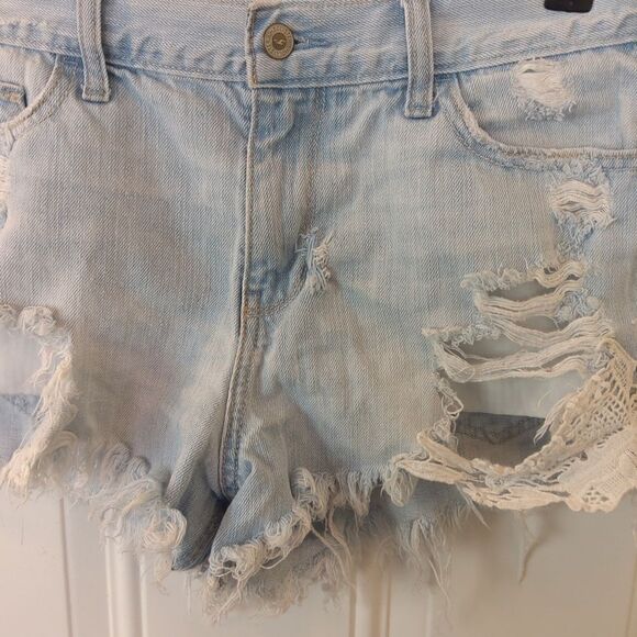 Hollister short short high-rise destroyed five pocket booty shorts - Picture 3 of 16